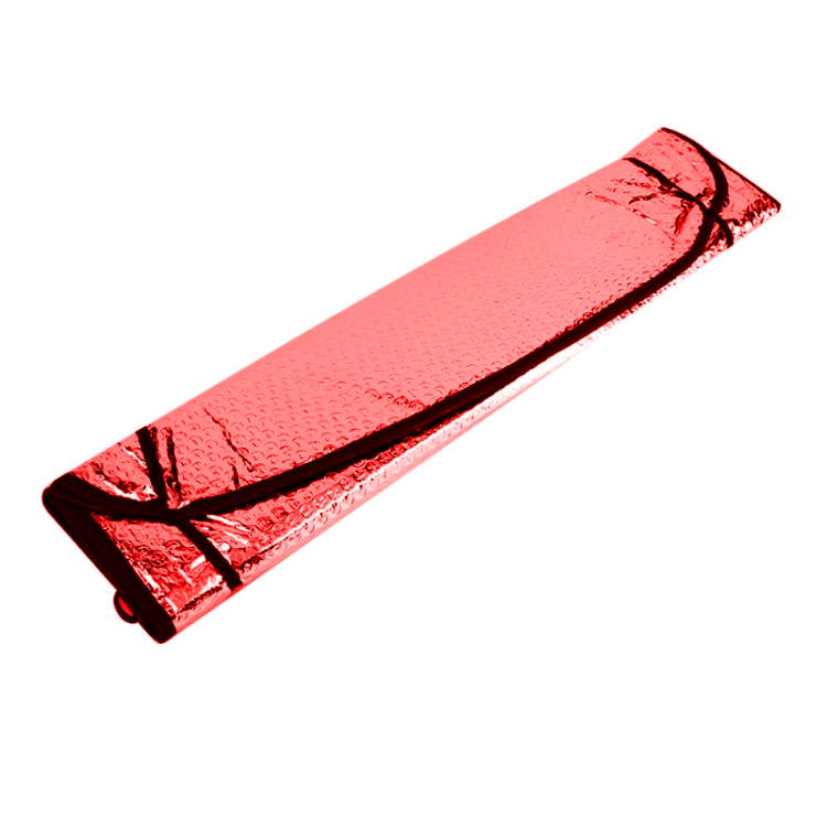 Metalize Ön Cam Oto Güneşliği Kırmızı 130x60cm