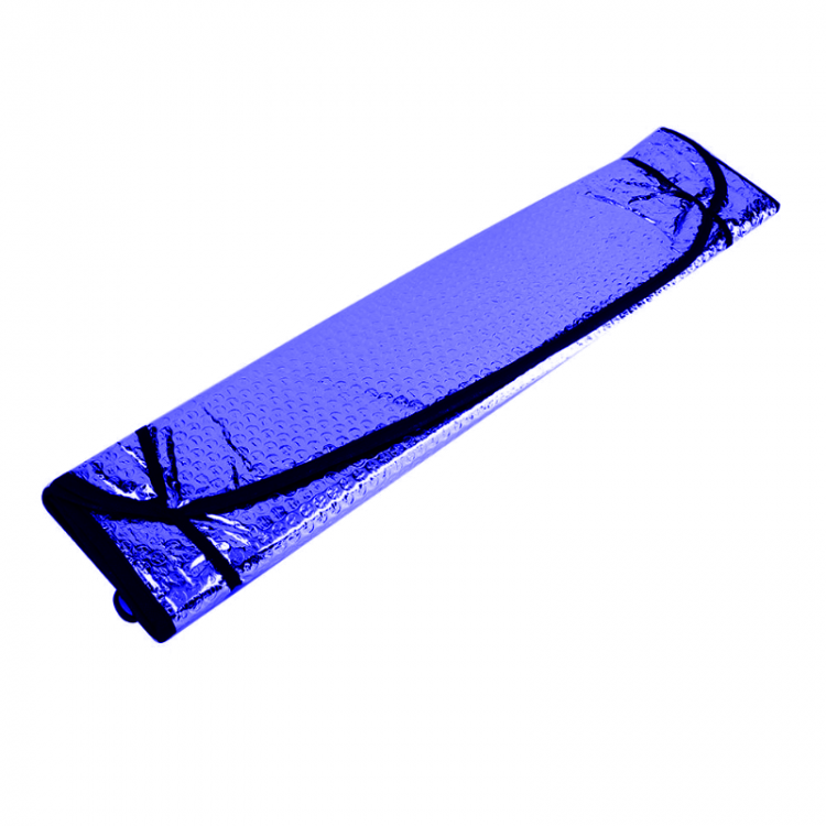 Metalize Ön Cam Oto Güneşliği Mavi Nikel Büyük 140x70cm